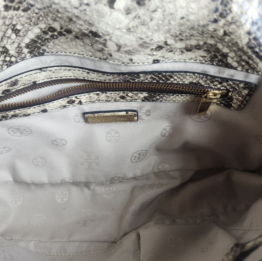 Tory Burch Elise Snake Skin Shoulder Bag - Picture 8 of 14